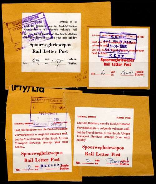 S A - Rail Letter Post (20 Labels)