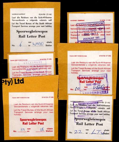 S A - Rail Letter Post (20 Labels)