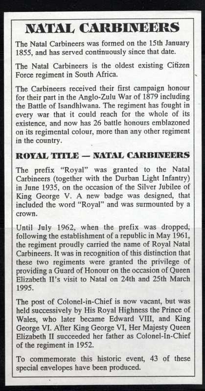 SA - Natal Carbineers