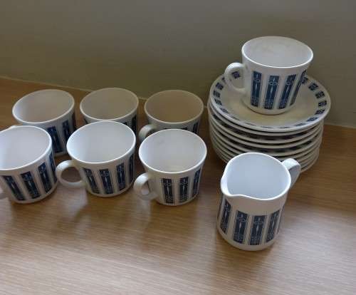 PACIFIC BLUE - VINTAGE NORITAKE PROGRESSION CHINA DINNER SET - JAPANESE - 60 ITEMS (PACIFIC)