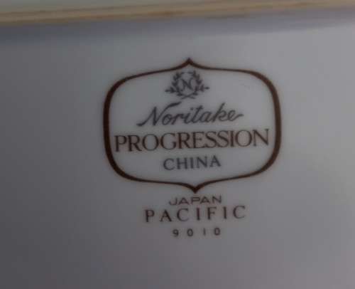 PACIFIC BLUE - VINTAGE NORITAKE PROGRESSION CHINA DINNER SET - JAPANESE - 60 ITEMS (PACIFIC)