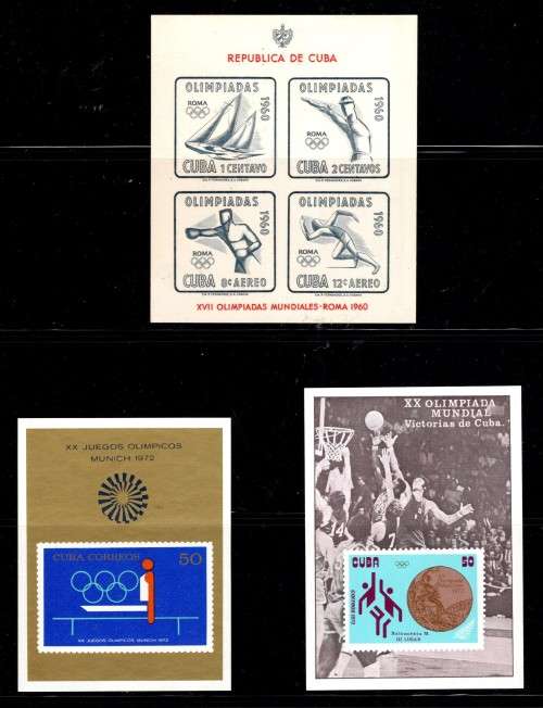 CUBA (3 x miniature sheets)