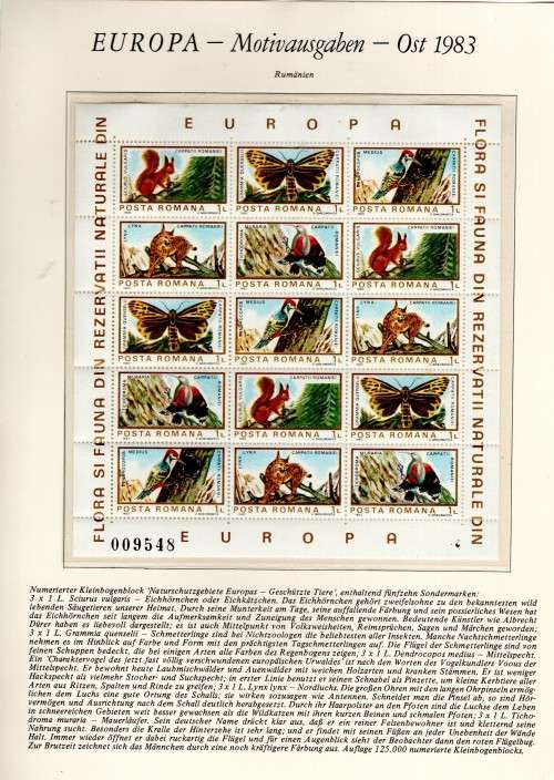 ROMANIA (1983 EUROPA)