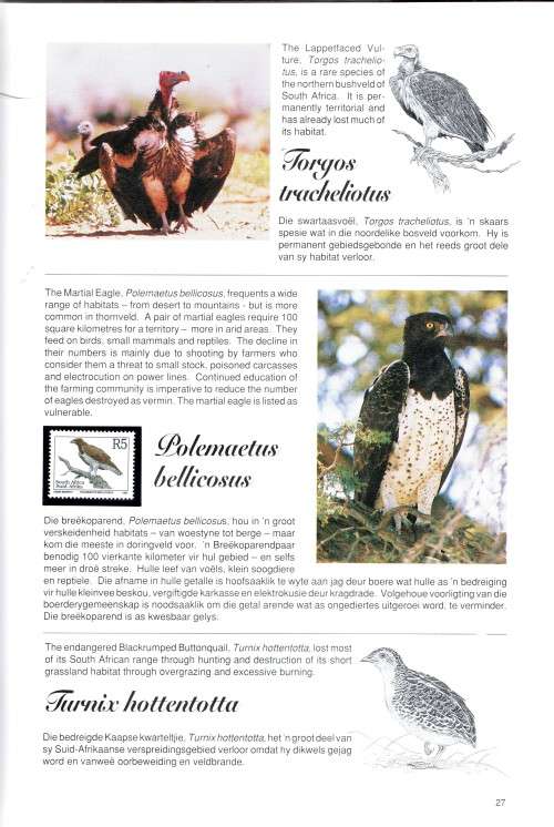 SOUTH AFRICA (1993 Endangered Fauna)
