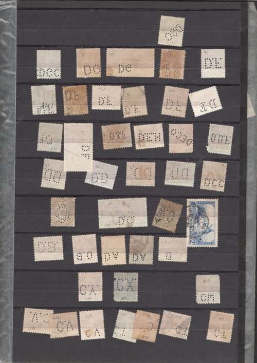 FRANCE (Perfins in stock book)