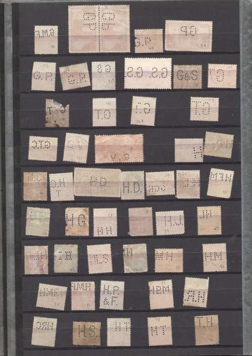 FRANCE (Perfins in stock book)