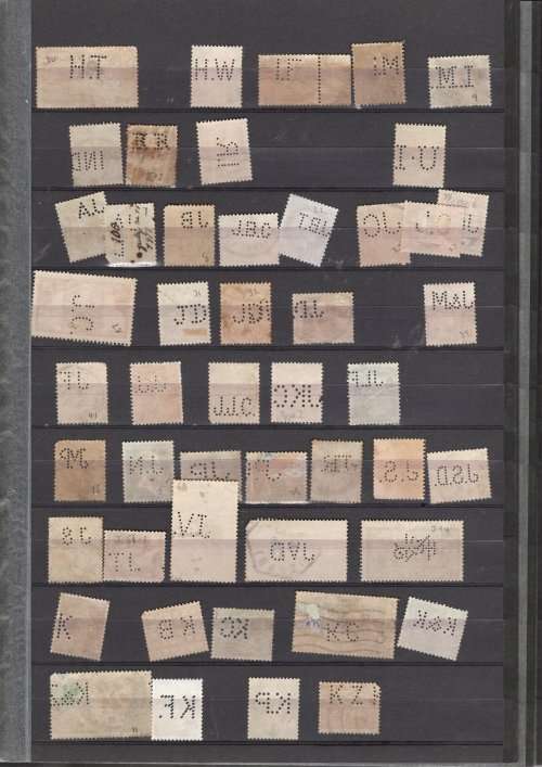 FRANCE (Perfins in stock book)