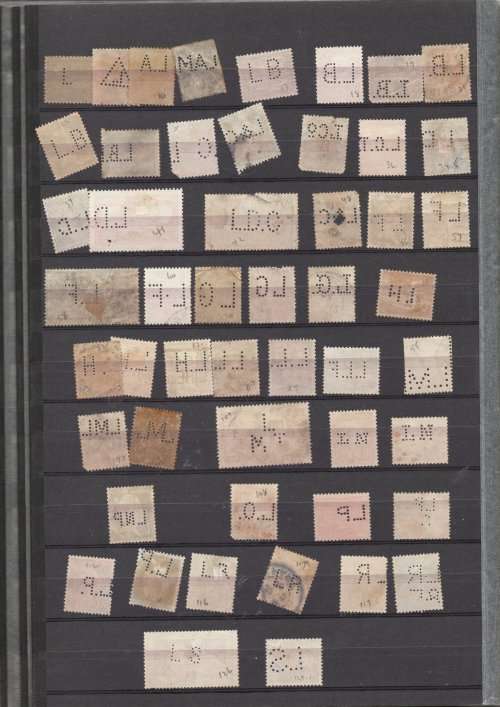 FRANCE (Perfins in stock book)