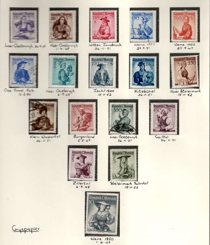 AUSTRIA (1948 Provincial Costumes) 3 Pages