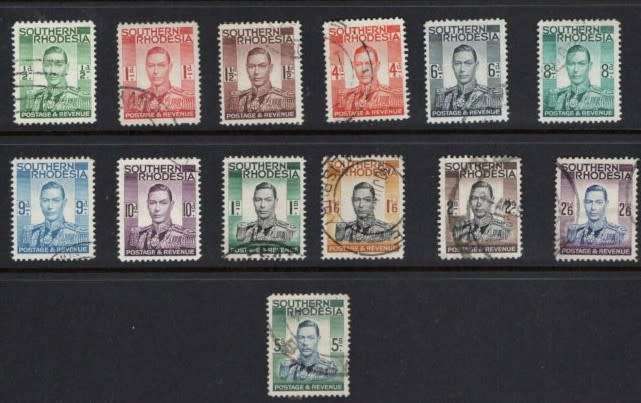 SOUTHERN RHODESIA (1937 DEFINATIVES)