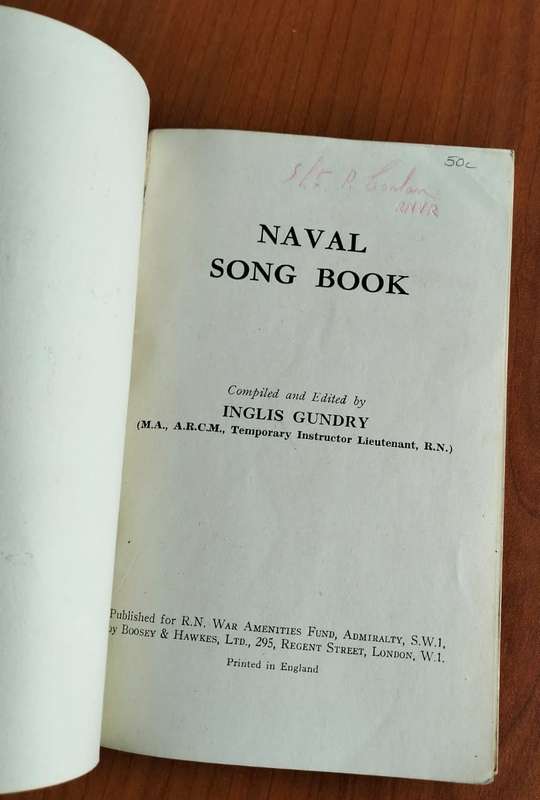 GREAT BRITAIN (1945 Naval Song Book)