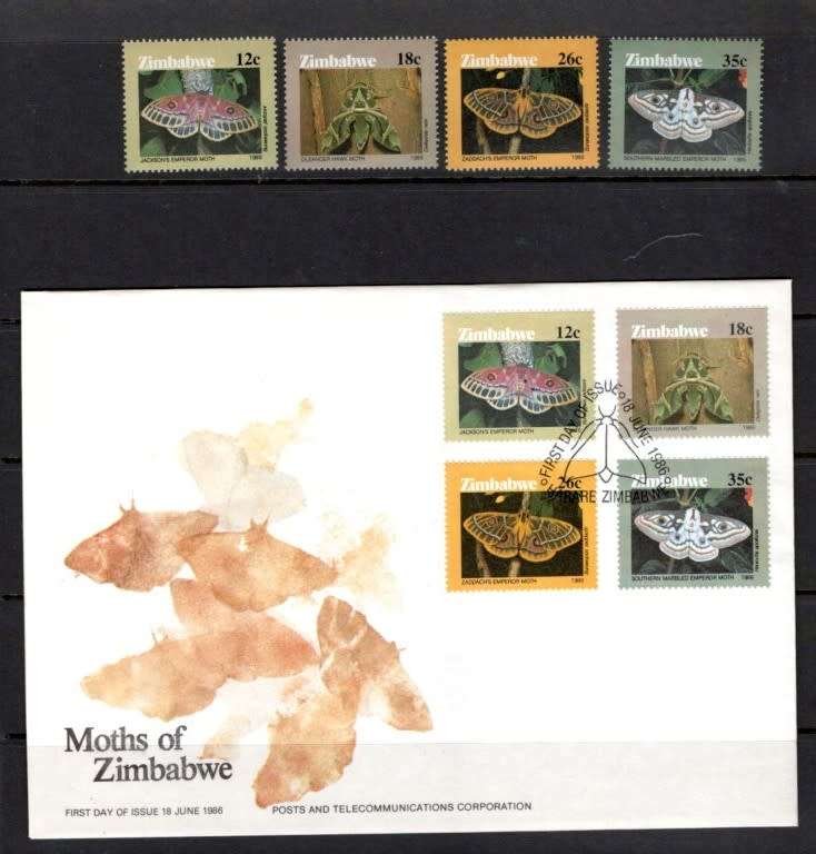 ZIMBABWE (1986 Moths & 1988 Insects)