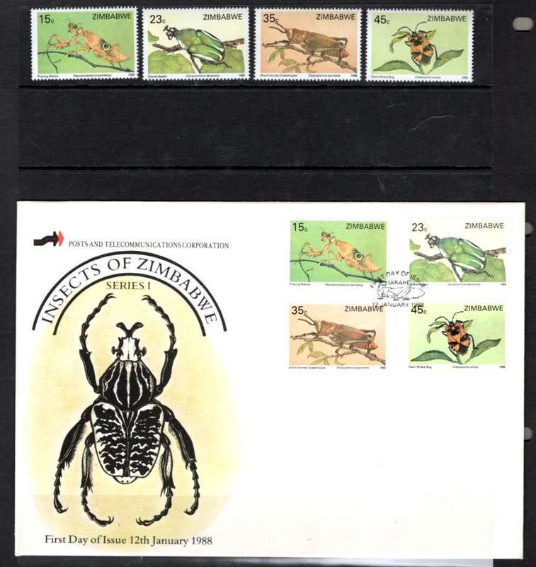 ZIMBABWE (1986 Moths & 1988 Insects)