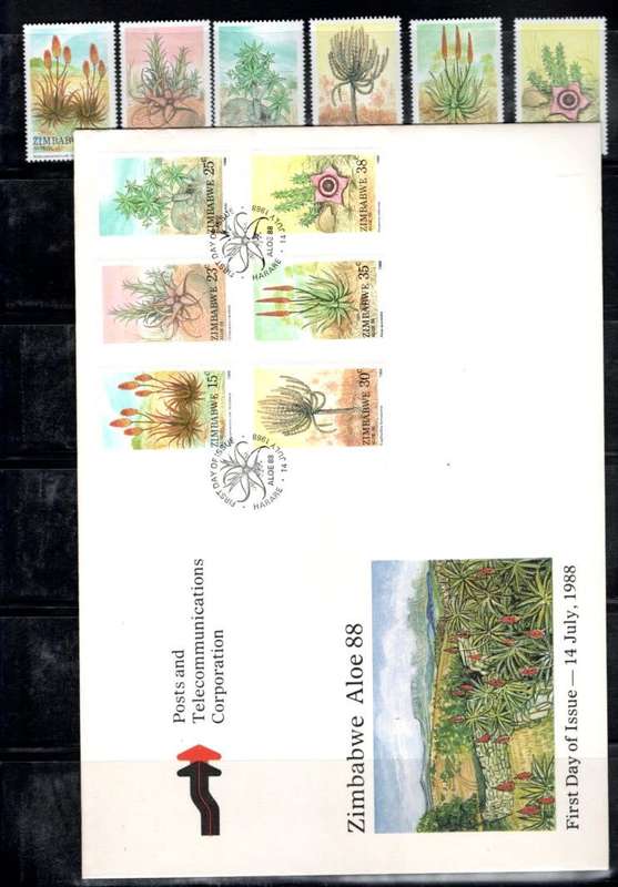 ZIMBABWE (1987 Owls & 1988 Aloes)