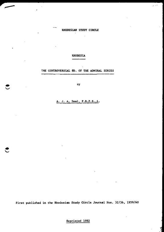 RHODESIAN STUDY CIRLE