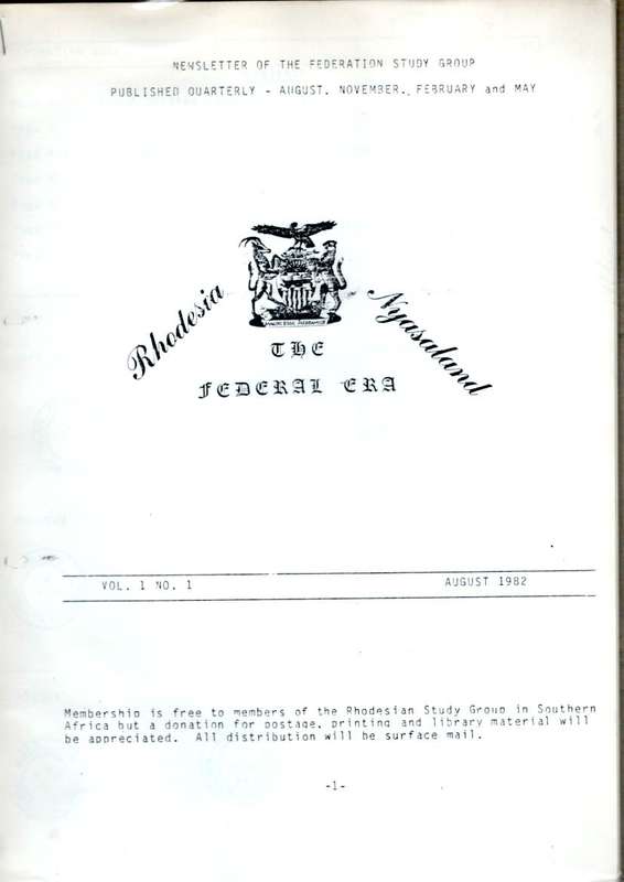 RHODESIA & NYASALAND (The Federal Era) 19 Pages
