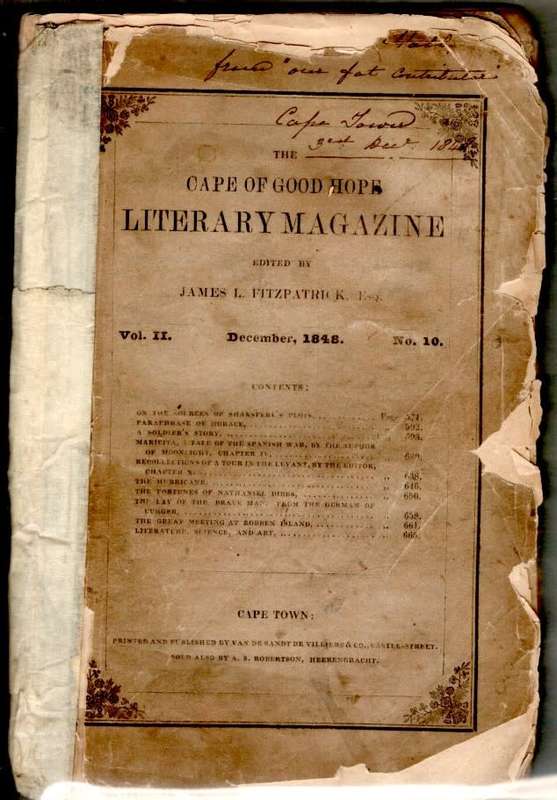 SOUTH AFRICA (Cape of Good Hope Literary Magazine)