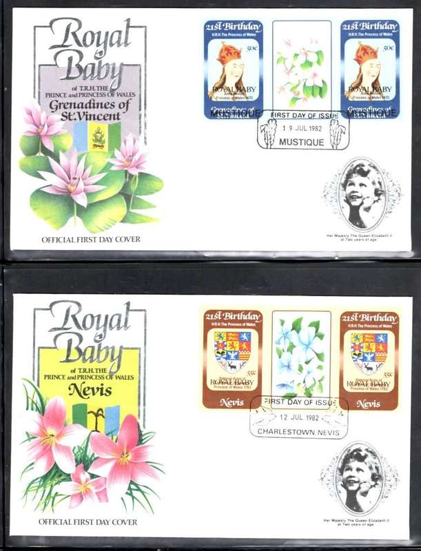 ROYAL BABY (FDC's x 14)