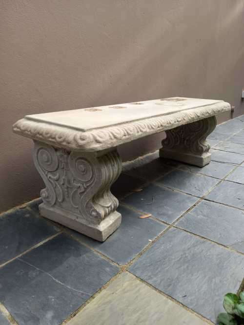 CONCRETE GARDEN BENCH