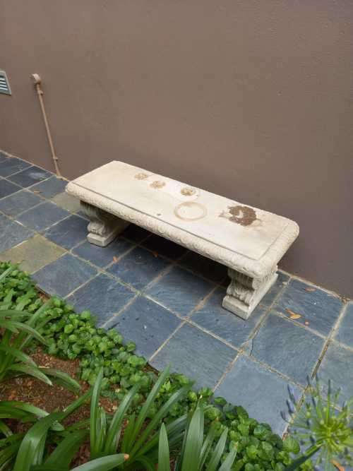 CONCRETE GARDEN BENCH