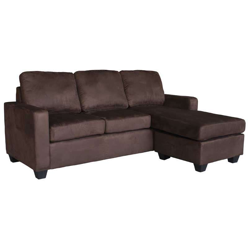 Uno SoftTouch Corner Chaise  Dark Brown, Light brown, Red or Black