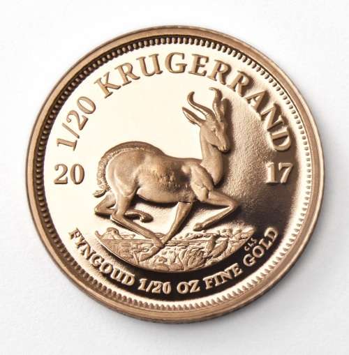 2017 1/20th oz PROOF Gold KRUGERRAND Coin with 50th Anniversary Mint Mark only 2000 minted
