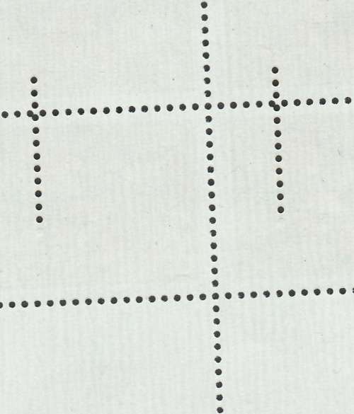 RSA 1974 2c DEF AMAZING MISPERF PART ARROW BLIND PERF IN MISSPERF