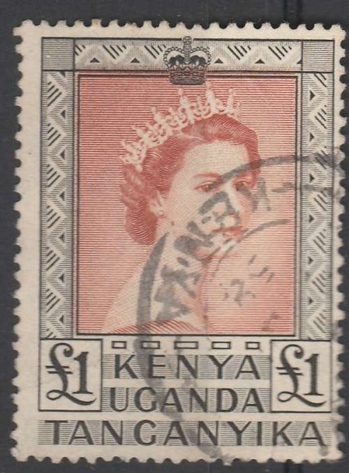 KUT QUEEN ELIZABETH 1 POUND KENYA CANCEL