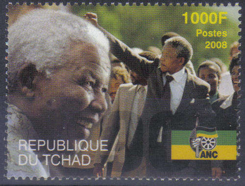NELSON MANDELA SINGLE MNH STAMP REP TCHAD
