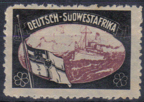 DEUTSCH SUD WESTAFRIKA PROPERGANDA POSTER STAMP