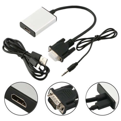 VGA To HDMI Adapter Output 1080P HD And USB Audio HDTV Video Cable Converter