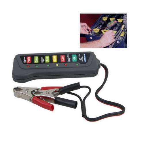 Tirol 12 Volt LED Battery and Alternator Tester For Cars and Trucks UL