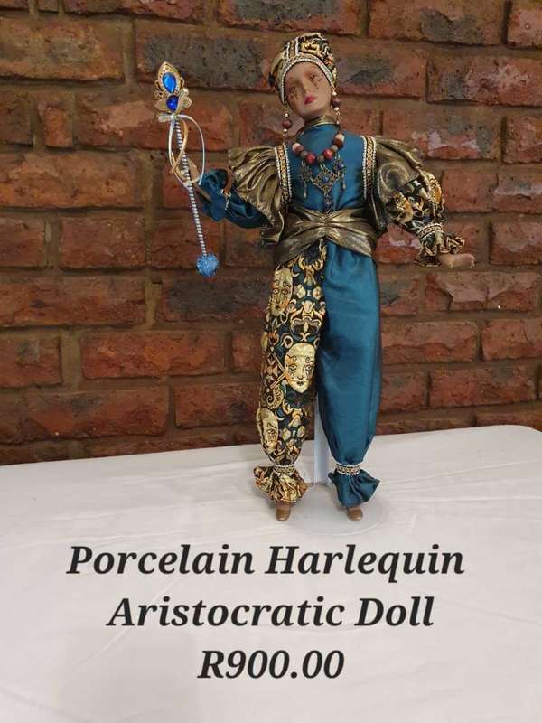 Porcelain Harlequin Doll