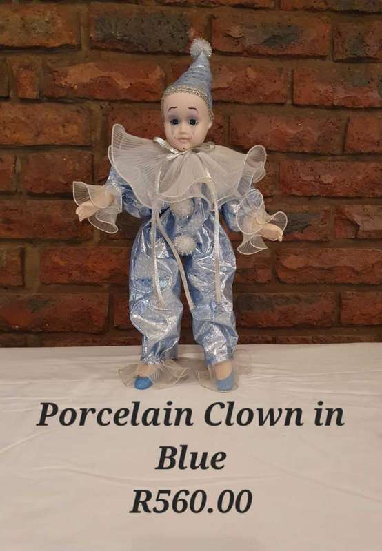 Porcelain Clown in Blue