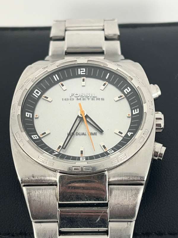 Fossil Blue LED Dual Time gents watch