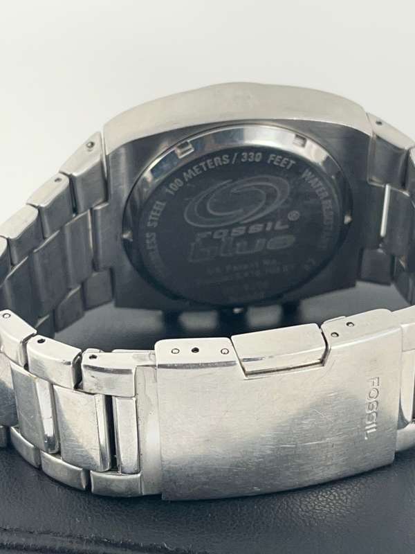 Fossil Blue LED Dual Time gents watch
