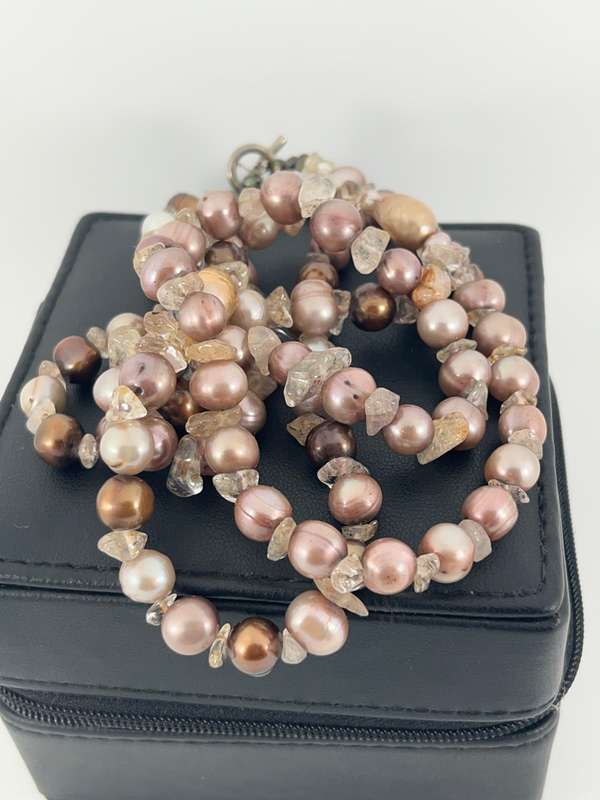 Pearl and Gemstone Necklace