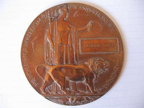 wwi death plaque  HENDRIK SMITH