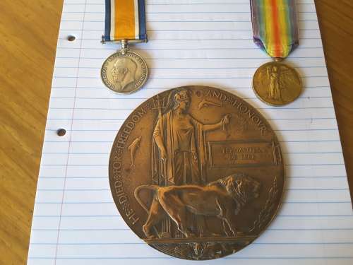 WW1 DEATH PLAQUE
