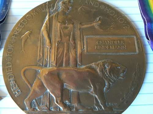 wwi death plaque Conductor Chaudler Binnemann