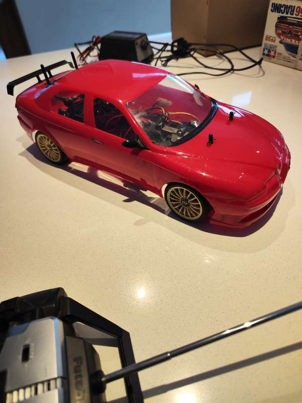 Tamiya RC10 Alfa 156 with controller, battery, charger