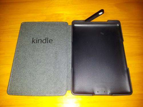Kindle leather cover with light