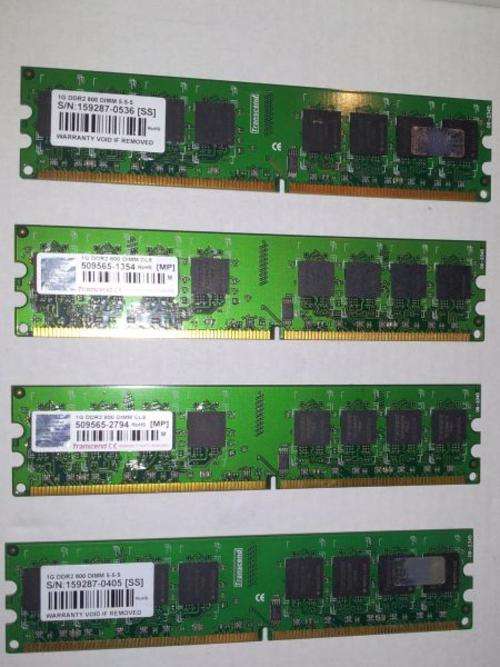 Intel E6600 Core2Duo CPU & 4 x DDR 800 RAM chips