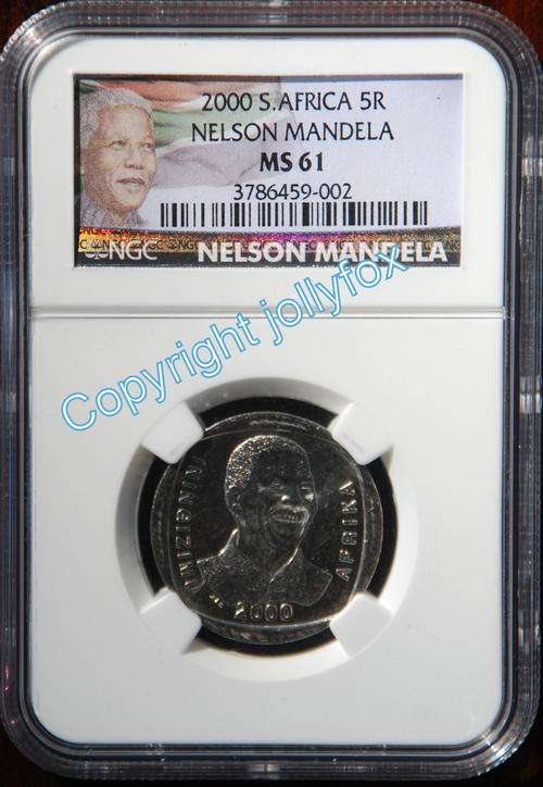 *** SPECIAL PRICE!! *** RARE *** 2000 Mandela NGC New Label Graded MS 61***