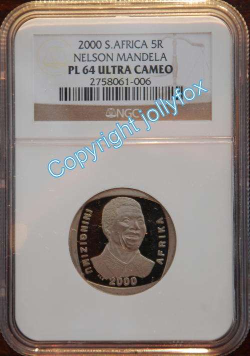 Rare 2000 Mandela R5 NGC Graded PL 64 UC