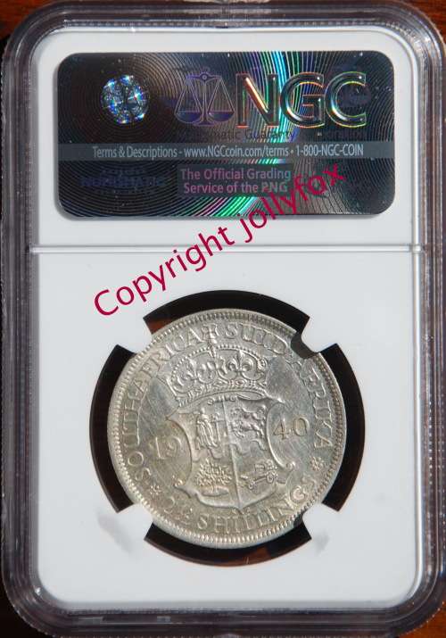 *** 1940 HALFCROWN (2,5 SHILLINGS) NGC GRADED WITH AU DETAILS ***