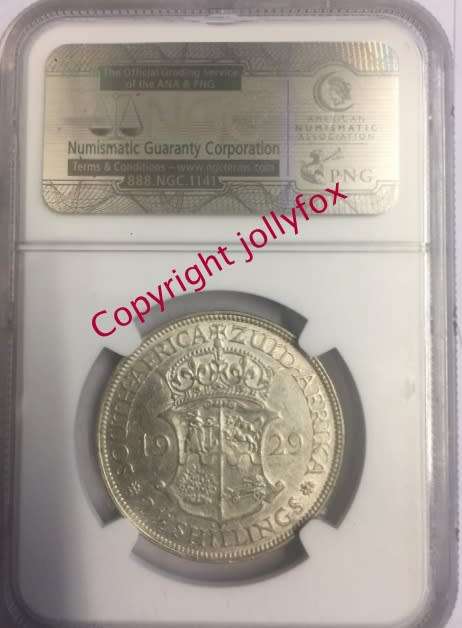 *** ULTRA RARE 1929 2,5 Shillings NGC AU55 - ONLY 7 in THIS NGC Grade Exist - CVR17500!! ***