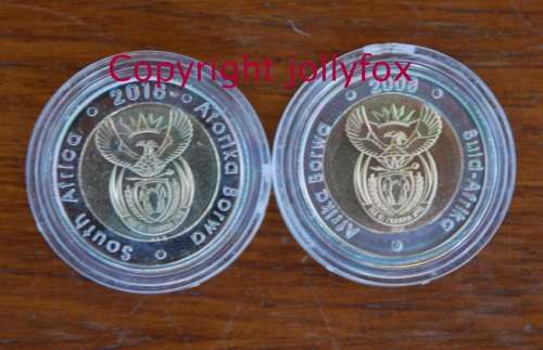 *** MANDELA UNC R5 COMBO - 2018 and 2008 *** UNTOUCHED and ENCAPSULATED ***
