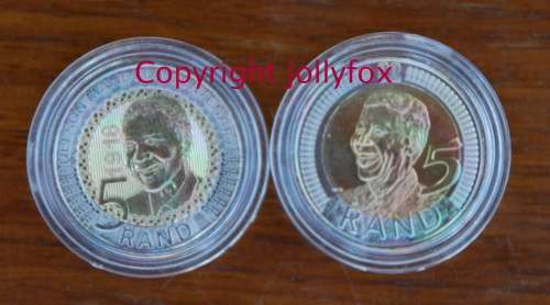 *** MANDELA UNC R5 COMBO - 2018 and 2008 *** UNTOUCHED and ENCAPSULATED ***