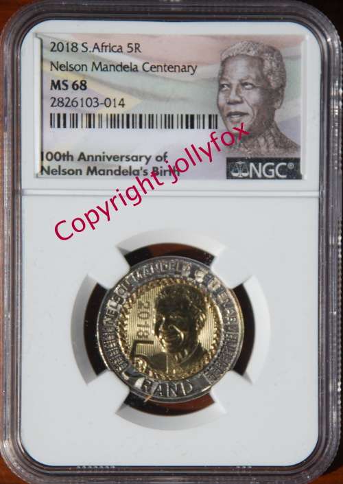 *** SPECIAL PRICE!! *** 2018 Mandela R5 NGC MS68, YES 68 !! - Only 158 in this NGC Grade!! ***